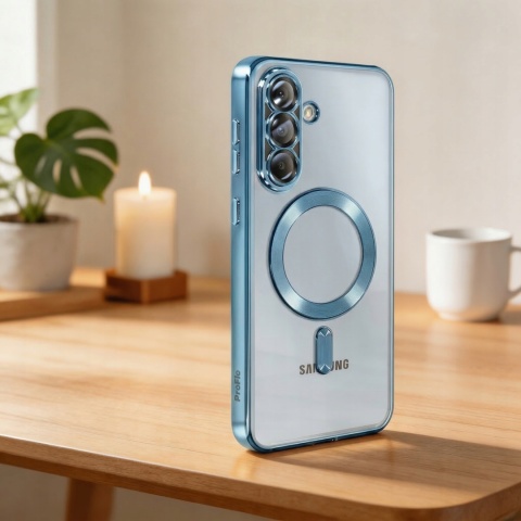 Etui do Samsung Galaxy A56 5G jasnoniebieski / bezbarwny z ochroną aparatu