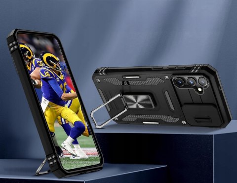 Etui do Samsung S23 FE Czarne Pancerne z Podstawką Case Czarny S23FE