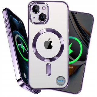 Etui do iPhone 14 Fioletowy do MagSafe Case Ochrona Aparatu Pokrowiec