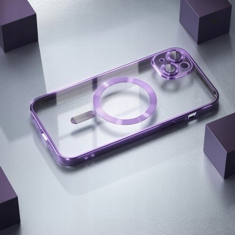 Etui do iPhone 14 Fioletowy do MagSafe Case Ochrona Aparatu Pokrowiec