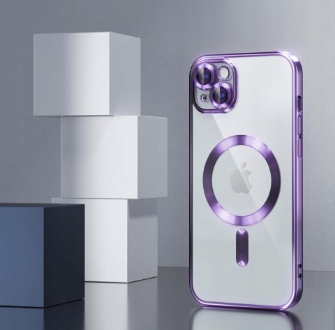 Etui do iPhone 14 Fioletowy do MagSafe Case Ochrona Aparatu Pokrowiec