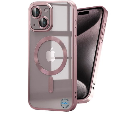 Etui do iPhone 14 Różowe do MagSafe Case Różowy Obudowa Przezroczysty