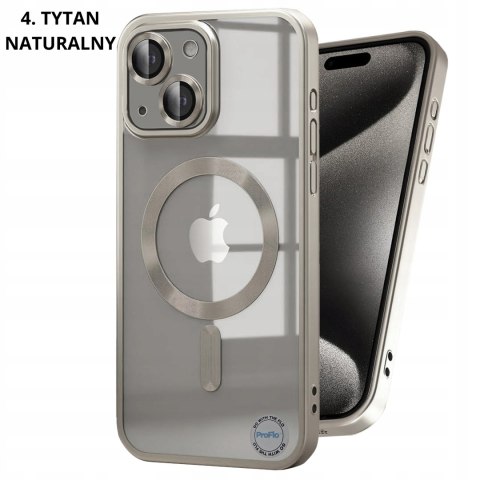 Etui do iPhone 14 Złote do MagSafe Case Złoty Przezroczyste Ochrona Aparatu