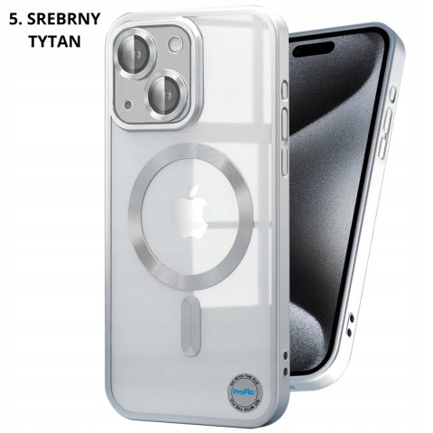 Etui do iPhone 14 Złote do MagSafe Case Złoty Przezroczyste Ochrona Aparatu