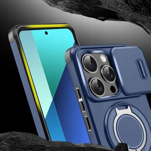 Etui do iPhone 16 Pro Max niebieskie pancerne z osłoną aparatu do MagSafe