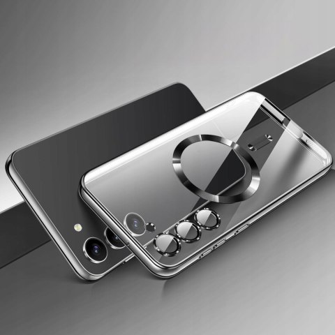Etui do SAMSUNG S23 PLUS SREBRNE do MagSafe obudowa srebrna matowe ramki