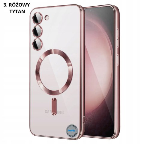 Etui do SAMSUNG S23 PLUS SREBRNE do MagSafe obudowa srebrna matowe ramki