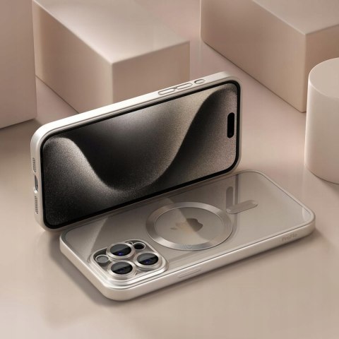 Etui do iPhone 15 Pro Max Kolor Tytan Naturalny do MagSafe Ochrona Aparatów