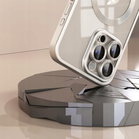 Etui do iPhone 15 Pro Max Kolor Tytan Naturalny do MagSafe Ochrona Aparatów