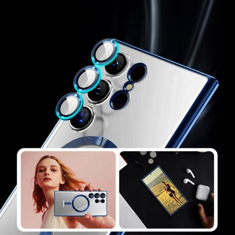 Etui do Samsung S24 Ultra Niebieskie Matowe Przezroczyste do MagSafe