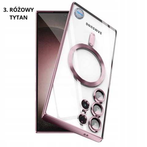 Etui do Samsung S24 Ultra Niebieskie Matowe Przezroczyste do MagSafe