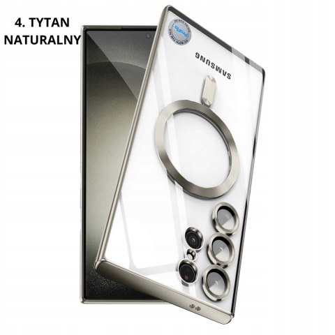 Etui do Samsung S24 Ultra Niebieskie Matowe Przezroczyste do MagSafe