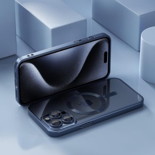 Etui do iPhone 11 Pro 6,1" Niebieskie Matowe Tytan Niebiesk Mat do MagSafe