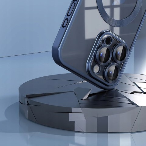 Etui do iPhone 11 Pro 6,1" Niebieskie Matowe Tytan Niebiesk Mat do MagSafe