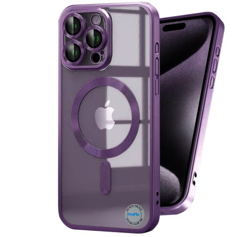 Etui do iPhone 11 Pro Max Fioletowe Matowe do MagSafe kolor Purpurowy Mat