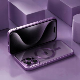 Etui do iPhone 11 Pro Max Fioletowe Matowe do MagSafe kolor Purpurowy Mat