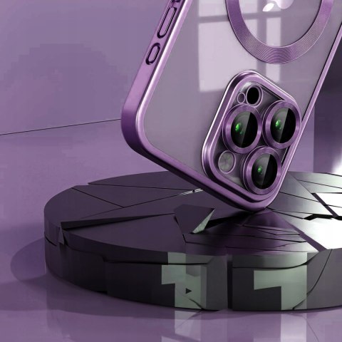 Etui do iPhone 11 Pro Max Fioletowe Matowe do MagSafe kolor Purpurowy Mat