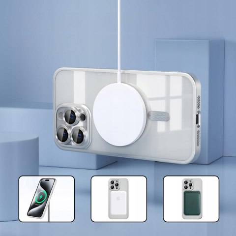 Etui do iPhone 12 Pro 6,1" Srebrne Matowe kolor Srebrny Mat do MagSafe Case