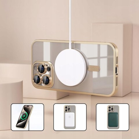 Etui do iPhone 12 Pro 6,1" Złote Matowe do MagSafe kolor Złoty Mat Case