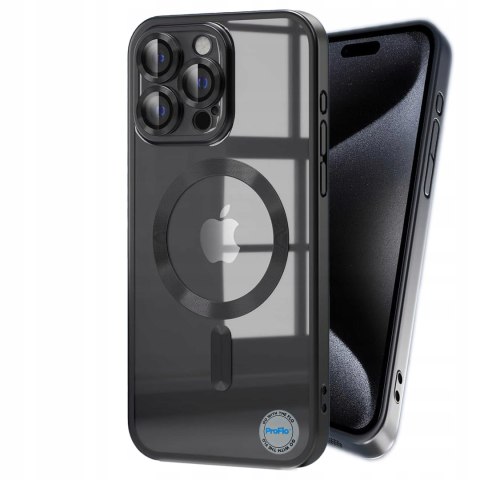 Etui do iPhone 12 Pro Max 6,7" Czarne matowe do MagSafe kolor Czarny Mat