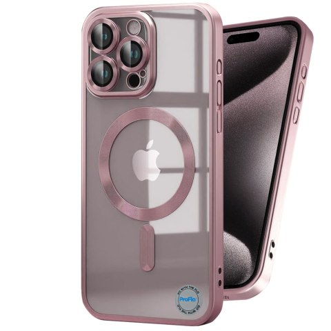 Etui do iPhone 12 Pro Max 6,7" Różowe matowe do MagSafe kolor Rose Gold Mat