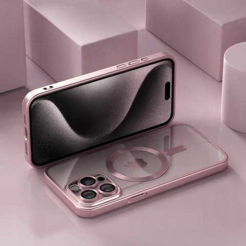 Etui do iPhone 12 Pro Max 6,7" Różowe matowe do MagSafe kolor Rose Gold Mat