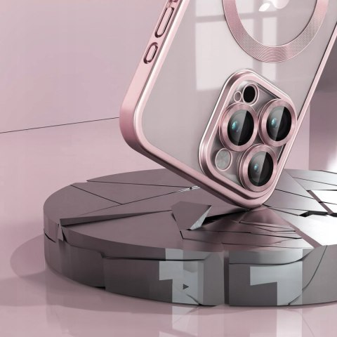 Etui do iPhone 12 Pro Max 6,7" Różowe matowe do MagSafe kolor Rose Gold Mat