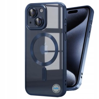 Etui do iPhone 13 Niebieskie Matowe do MagSafe kolor Niebieski Mat Bezbarwn