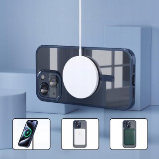 Etui do iPhone 13 Niebieskie Matowe do MagSafe kolor Niebieski Mat Bezbarwn