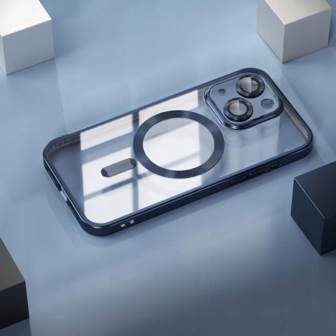 Etui do iPhone 13 Niebieskie Matowe do MagSafe kolor Niebieski Mat Bezbarwn