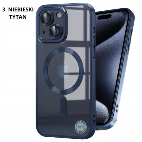 Etui do iPhone 13 Niebieskie Matowe do MagSafe kolor Niebieski Mat Bezbarwn