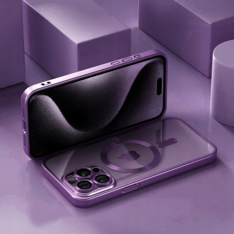 Etui do iPhone 13 Pro 6,1 Fioletowe Matowe do MagSafe Purpurowy Mat Case