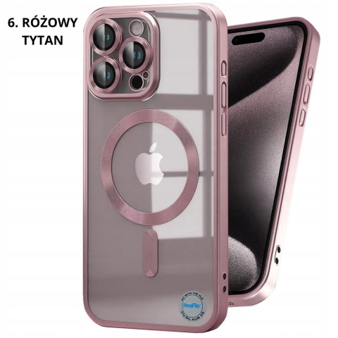 Etui do iPhone 13 Pro 6,1" Niebieskie Matowe Tytan Niebieski Mat do MagSafe