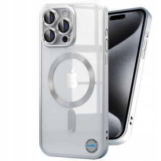 Etui do iPhone 13 Pro 6,1" Srebrne Matowe Srebrny Mat do MagSafe Bezbarwne