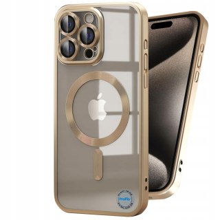 Etui do iPhone 13 Pro Max 6,7" Złote Matowe do MagSafe Złoty Mat Bezbarwne