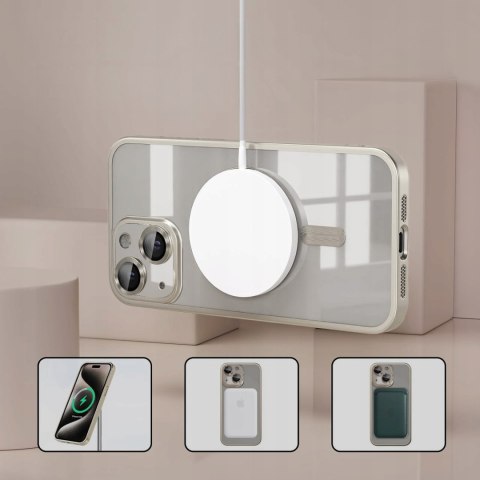 Etui do iPhone 13 kolor Tytan Naturalny Matowe do MagSafe bezbarwne Case