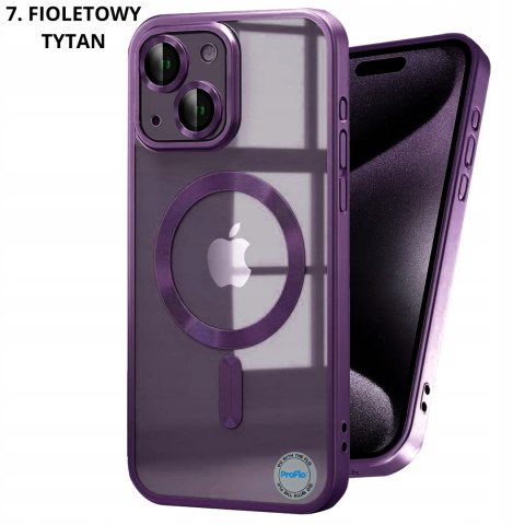 Etui do iPhone 14 Złote Matowe do MagSafe Złoty Mat bezbarwne przezroczyste