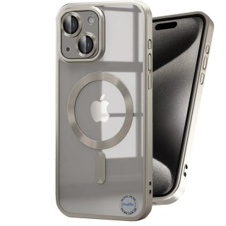 Etui do iPhone 14 kolor Tytan Naturalny Matowe do MagSafe bezbarwne Case