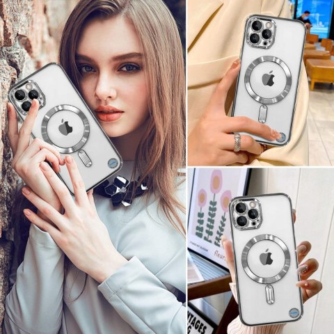 Etui do iPhone 13 Pro 6,1" srebrne do MagSafe ochrona aparatu obudowa