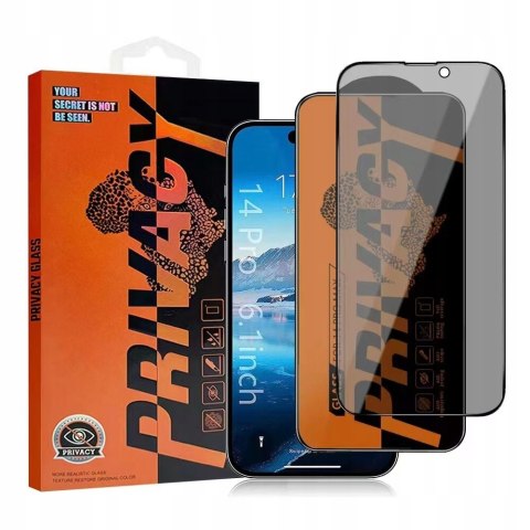Szkło hartowane do iPhone 13 PRO MAX 6,7" prywatyzujące wytrzymałe