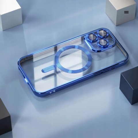 Etui do iPhone 11 PRO MAX do MagSafe ciemne niebieskie obramowanie