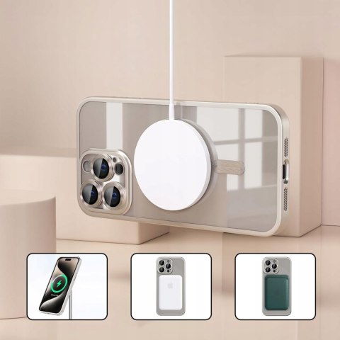 Etui do iPhone 15 Pro Max Kolor Tytan Naturalny Mat do MagSafe